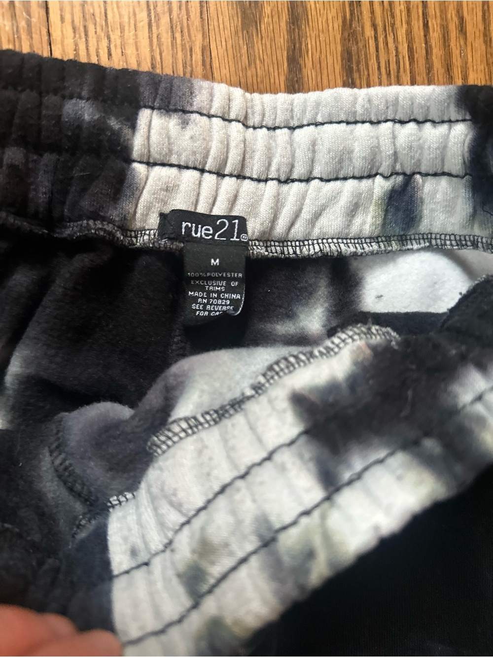 Black & White Tie Dye Sweatpants Size M - Picture 2 of 2